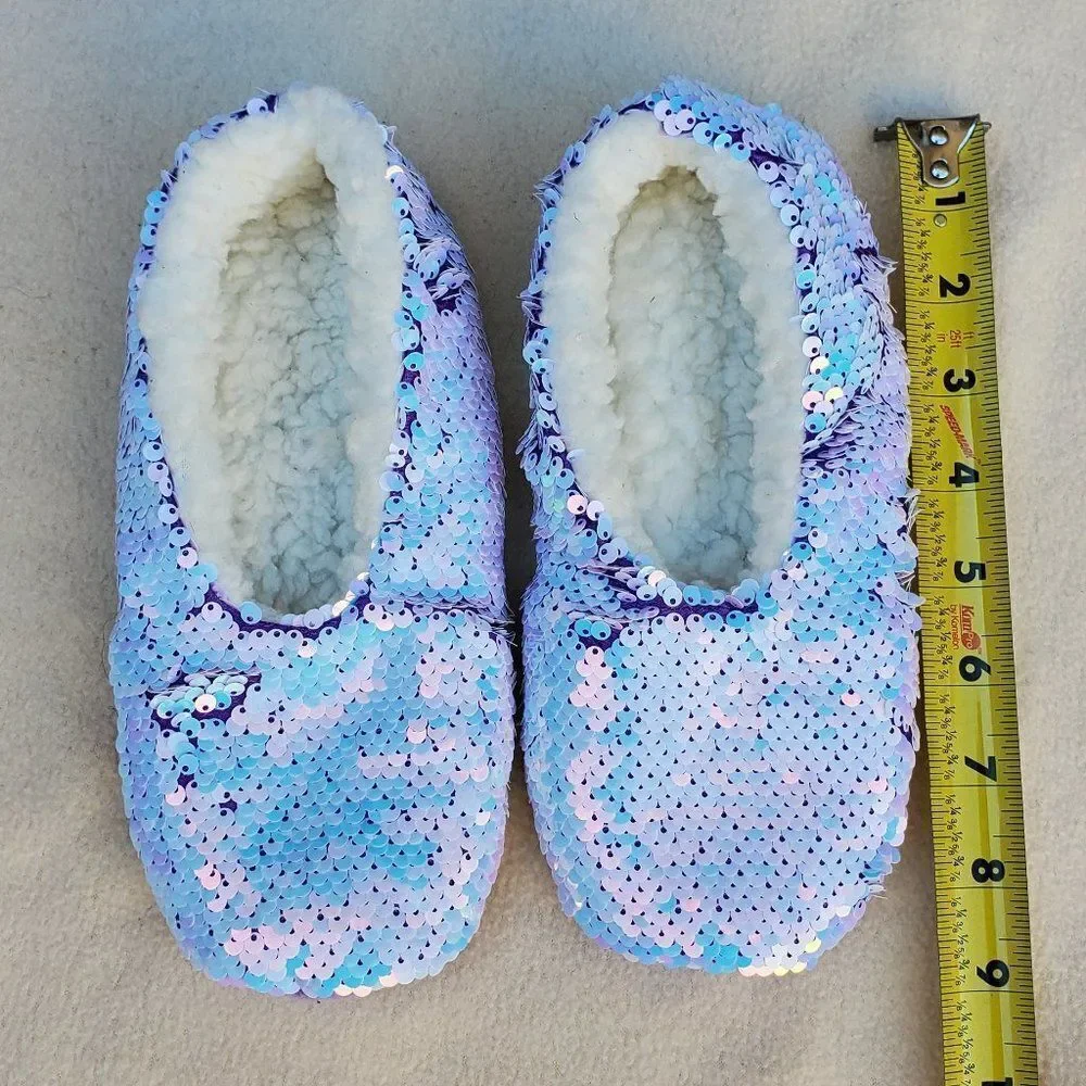 Unicorn color sequin slipper socks